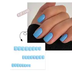 Walmart Press On Nails Short 24 Pcs 12 Size French Tip Soft Gel Stick On Nails Coffin Reusable Fake Nails offer