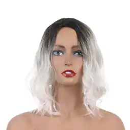 Walmart YMUQEIGH Clearance Short Hair Female Gradient Color Mechanism Rose Mesh Chemical Fiber Wig offer
