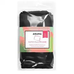 Walmart Adama Solid Satin Washable Pillowcases, 26x22 Standard, Black, Adult, Product Length 7 inches offer
