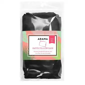 Walmart Adama Solid Satin Washable Pillowcases, 26x22 Standard, Black, Adult, Product Length 7 inches offer