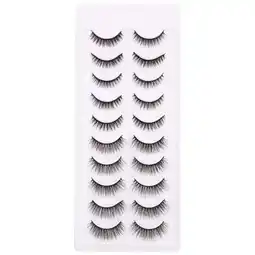 Walmart 10 Pairs Fake Eyelashes Women False Natural Cosmetic Pestaas Postizas Naturales offer