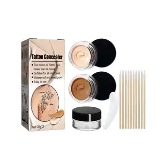 Walmart Leozcaa Concealer Makeup Body Scar Spots Concealer Two Color Concealer Set for Men and Women Body offer