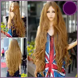 Walmart YMUQEIGH Clearance 100CM Girl Natural Party Wig Long Full Curly Hair Fashion Synthetic Wig offer