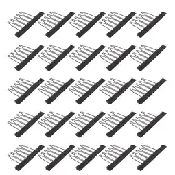 Walmart 25pcs Hair Combs Combs and Clips for Cap Combs for Wigs Making Accessories Black offer