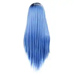 Walmart potrochi Deals Front Lace Wig Gradient Color Chemical Fiber Long Straight Hair Wig offer
