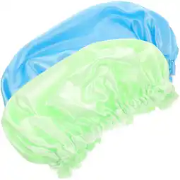 Walmart WOFASHPURET Bathing Caps Blue Satin 2Pack 12.18x12.18x0.24in offer