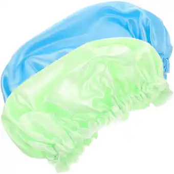 Walmart WOFASHPURET Bathing Caps Blue Satin 2Pack 12.18x12.18x0.24in offer