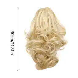 Walmart potrochi Deals High Temperature Silk Wig Female Short Hair Ponytail Short Curly Ponytail offer