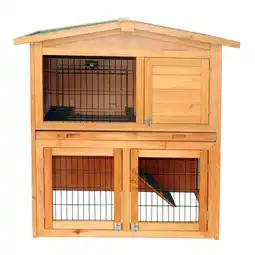 Walmart SalonMore A-Frame Wooden Rabbit Hutch Waterproof Chicken Coop Small Animal House Pet Cage offer