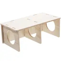 Walmart Hamster Solid Wood House Guinea Pig Cabin Hide Platform Bunny Toys Strengthen Gerbil Hideout offer