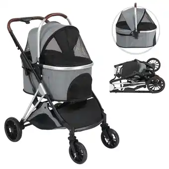 Walmart Zimtown Stroller Pet Stroller Dog Cat Stroller 2-in-1 Detachable Stroller Foldable Wagons offer