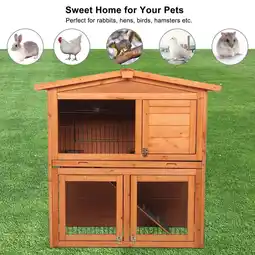 Walmart Ktaxon Outdoor Wooden Chicken Coop Wooden Rabbit Hutch Poultry House (40'') offer