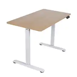 Walmart ACEssentials Electric Height Adjustable Sit/Stand Desk, Natural Wood/White, Teen/Adult 43.3x23.6x40 offer