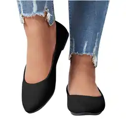 Walmart Owordtank Women Square Toe Ballets Flats, Slip On Classical Walking Shoes for Wedding/Dating offer