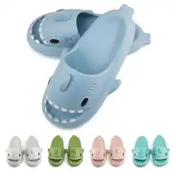 Walmart SAGUARO Cloud Shark Slides for Kids Cute Cartoon Slippers Shower Sandals offer