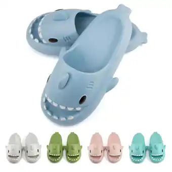 Walmart SAGUARO Cloud Shark Slides for Kids Cute Cartoon Slippers Shower Sandals offer
