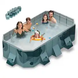 Walmart YYW 113in Foldable Swimming Pool for 1-8 People,Non-Inflatable Above Ground Pool on Clearance(Green) offer