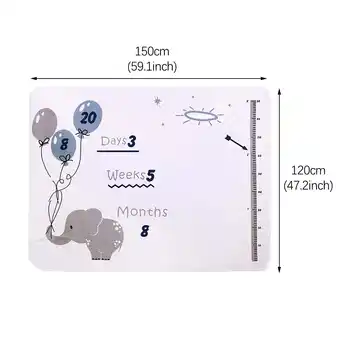 Walmart potrochi clearance Baby Monthly Mileston Blanket Thick Flannel Fleece Photograph Prop offer