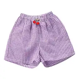 Walmart Utlike Girls Shorts Summer Thin Plaid Beach Pants Hot Pants Casual Pajama Pants offer