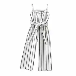 Walmart Utlike Girls Pants Suspenders Striped Waist Loose Summer Jumpsuit Size 2 Years-3 Years offer