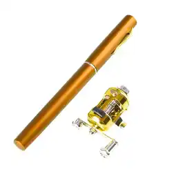Walmart Mini Telescopic Portable Pocket Fish Pen Aluminum Alloy Fishing Rod Pole + Reel offer