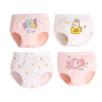 Walmart Utlike 4 Pack Girls Underwear Cartoon Cotton Briefs Panty Soft Toddler Panties Size 3 Years-4 Years offer