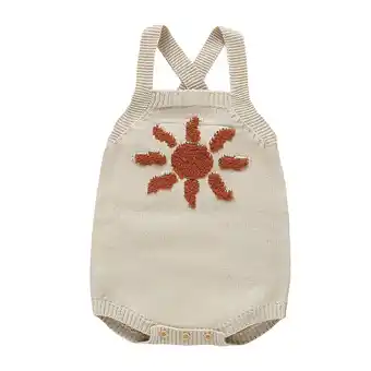 Walmart Baby Girls Boys Strap Pattern Knit Sweater Sleeveless Loose Adorable Bodysuit Size 0 M-3 M offer