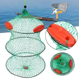 Walmart ASKMZ Foldable Nylon Fishing Bait Net Mesh Trap Minnow Crawfish Shrimp Floating Cage offer