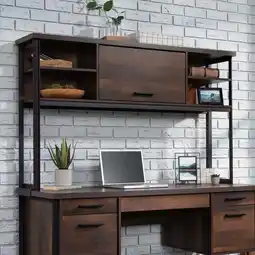 Walmart Sauder Briarbrook Hutch, Barrel Oak Finish offer