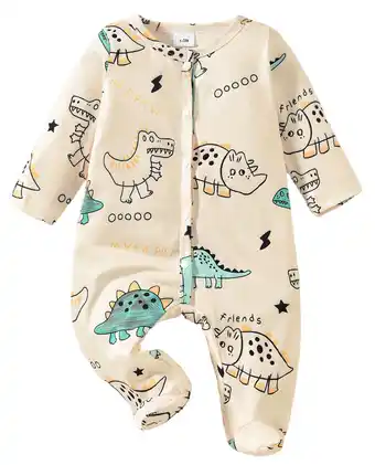 Walmart GEYEHUG Baby Boy/Girl Clothes Rompers Bamboo Little Soft Dinosaur Pattern Baby Footie Pajamas Unisex offer