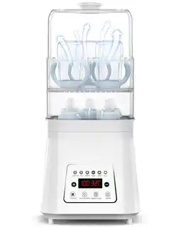 Walmart Rupoun 8-in-1 Bottle Sterilizer and Dryer, Electric Steam with Baby Bottle Warmer, Food Prep, White offer