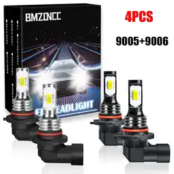 Walmart BMZONCC For Honda Odyssey 2005-2010 LED Headlight Bulbs 9005 9006 High Low Beam 39W 3800LM 4PCS offer
