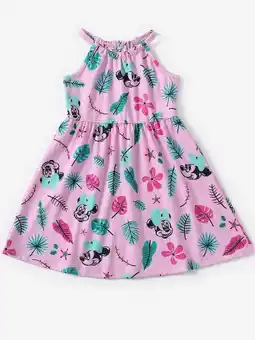 Walmart Disney Gilrs Dresses Minnie Floral Graphic Halter Fashion Tank Dress Summer Outfits Sizes 2-6 offer