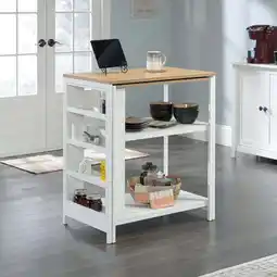 Walmart Sauder Kitchen Island Baltic, White Finish offer