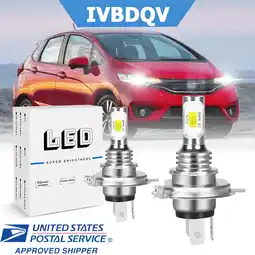 Walmart For Honda Fit 2007-2019 LED Headlight Bulb H4 High/Low Beam 2Pcs 6500K Super Bright White offer