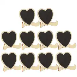 Walmart 10pcs Mini Chalkboard Signs Heart Chalkboard Framed Small Chalkboard with Stand offer