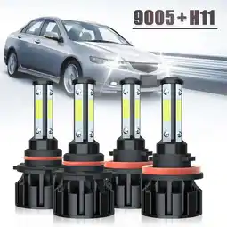 Walmart BSBSDJB 9005/HB3 + H11/H9 LED Automotive Bulb White Fits Honda Accord Coupe 4-Pack offer