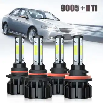 Walmart BSBSDJB 9005/HB3 + H11/H9 LED Automotive Bulb White Fits Honda Accord Coupe 4-Pack offer