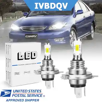 Walmart For Toyota Camry 1997-1999 LED Headlight Bulb H4 High/Low Beam 2Pcs 6500K Super Bright White offer
