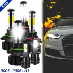 Walmart LED Headlight Fog Light Bulbs Combo Kit White for 2001-2004 Toyota Corolla 2002 2003 offer