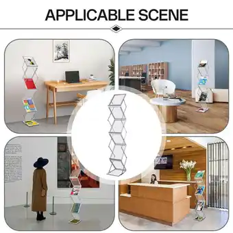 Walmart Kagrote 7-Pocket Pop-Up Display Stand, 150cm/59.1 Inch Aluminum Literature Rack for Trade Shows offer