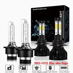 Walmart For Acura Rl 2005-2012 Headlights 9005 LED High Beam + D2S HID Xenon Low Beam 4pc offer