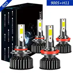 Walmart 9005 High+H11 Low Light for Chevy Camaro 2016-2018 LED Headlight Bulbs Kit White 6000K 4pcs offer
