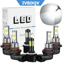 Walmart IVBDQV For 1998-2004 Cadillac Seville LED Headlight Bulbs 9005+9006 High/Low Beam+880 Fog Lights 6PC offer