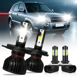 Walmart For Hyundai Tucson 2005-2009 4x Combo 9003 H4 881 LED Headlight Fog Light Bulbs,14000LM offer
