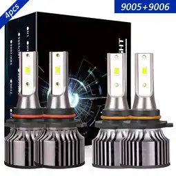 Walmart 9005 High+9006 Low Beam for Chevy Suburban 2500 2000-2006 LED Headlight Bulbs Kit 4pcs offer