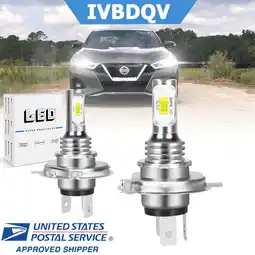 Walmart LED Headlight Kit H4 HB2 9003 6500K White Hi/Low Bulb for Nissan Versa 2007-2019 offer