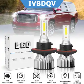 Walmart For GMC Yukon 2007-2014 LED Headlight H13/9008 High/Low Beam Bulbs 6000K Bright White Pack of 2 offer