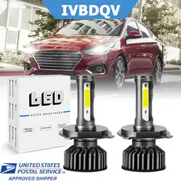 Walmart For Hyundai Accent 2000-2018 LED Headlights Pair H4 High/Low Beam Bulbs 60W 6000K Super Bright White offer