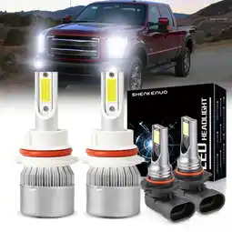 Walmart 9007 9145 High/Low Beam Fog Lights for Ford F250 F350 Super Duty 2001-2004 LED Headlight offer